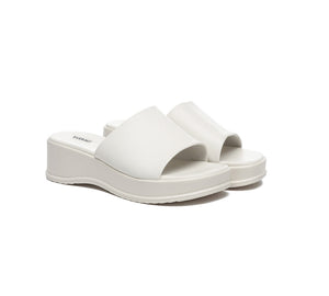 Slides - Women Platform Heel Slip-on Sandal Slides Fiona