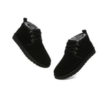 UGG Boots - Australian Shepherd® UGG Boots Men Sheepskin Wool Ankle Lace Up Casual Leonard