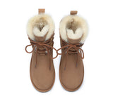 UGG Boots - Lace-up Sheepskin Boots Women Tall Stark