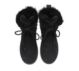 UGG Boots - Lace-up Sheepskin Boots Women Tall Stark