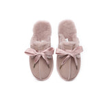 UGG Slippers - UGG Slippers Women Sheepskin Wool Ribbon Bow Ruby