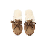 UGG Slippers - UGG Slippers Women Sheepskin Wool Ribbon Bow Ruby