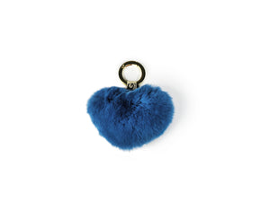 Fluffy Candy Heart Keyring