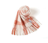 Accessories - Soft Checked Fringed Scarf