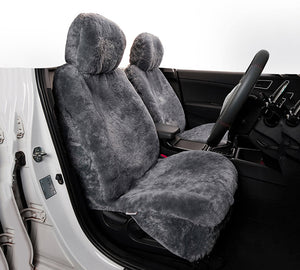 Accessories - Tarramarra Sheepskin 24MM Car Front Seat Covers Charcoal Air Bag Safe