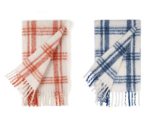 Accessories - TARRAMARRA® Soft Checked Fringed Scarf