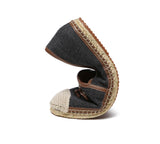 Espadrilles - Women Leather Slip-on Bow Flat Espadrilles Esther