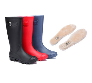 Fashion Boots - Rainboots ,Tall Gumboots Women Veronica With Wool Insoles