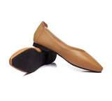 Flats - Pointed Toe Leather Ballet Flats Women Everly