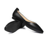 Flats - Pointed Toe Leather Ballet Flats Women Everly