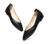 Flats - Pointed Toe Leather Ballet Flats Women Everly