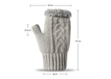 Gloves - Fingerless Double-layer Ultra Plush Knit Gloves