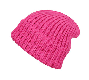 Hats - Hot Pink Knit Beanie