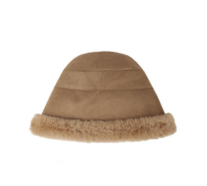 Hats - Suede Fluffy Warm Bucket Hat