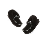 Kids Shoes - Kids Ankle Sheepskin Slipper Popo Moccasin