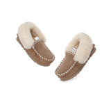 Kids Shoes - Kids Ankle Sheepskin Slipper Popo Moccasin