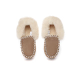 Kids Shoes - Kids Ankle Sheepskin Slipper Popo Moccasin