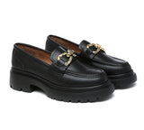 Loafers - Women Leather Chunky Platform Loafers Della