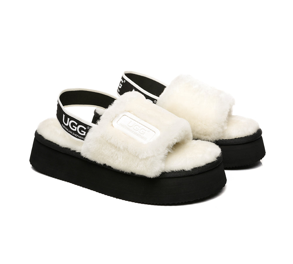 Slide Sandals Fluffy Sliders White All White Ugg Slides Ugg Disco