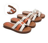 Slides - Ultra Soft Open Toe Woven Flat Sandals Women Sandals