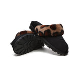 Slippers - UGG Slippers Double Face Sheepskin Women Leopard Print Slipper