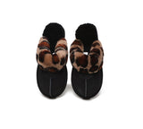 Slippers - UGG Slippers Double Face Sheepskin Women Leopard Print Slipper