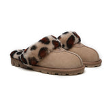 Slippers - UGG Slippers Double Face Sheepskin Women Leopard Print Slipper