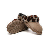 Slippers - UGG Slippers Double Face Sheepskin Women Leopard Print Slipper