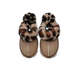 Slippers - UGG Slippers Double Face Sheepskin Women Leopard Print Slipper