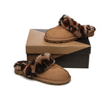 Slippers - UGG Slippers Double Face Sheepskin Women Leopard Print Slipper