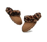 Slippers - UGG Slippers Double Face Sheepskin Women Leopard Print Slipper