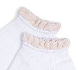 Socks - 100% Cotton Ruffle Shallow Mouth Socks One Pair