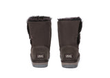 UGG Boots - AS UGG Boots Double Face Sheepskin Short Button