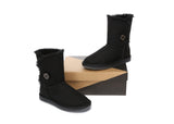 UGG Boots - AS UGG Boots Double Face Sheepskin Short Button