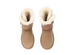 UGG Boots - AS UGG Boots Double Face Sheepskin Short Button