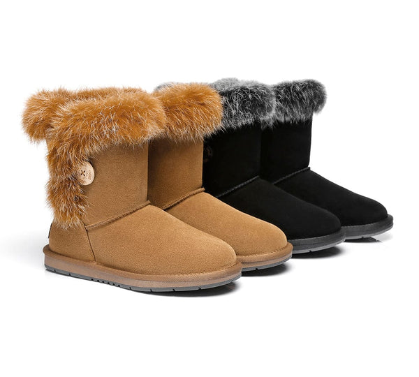 [UGG EXPRESS]* Donna * ショート ボタン ブーツ ugg-boots-as-ugg-short-button-