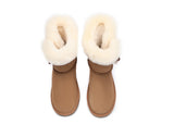 UGG Boots - AS UGG Women Short Boots Talia Sheepskin Horn Toggle Closure