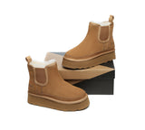 UGG Boots - AUSTRALIAN SHEPHERD® UGG Sheepskin Wool Elastic Band Platform Boots Chelsie