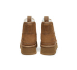 UGG Boots - AUSTRALIAN SHEPHERD® UGG Sheepskin Wool Elastic Band Platform Boots Chelsie