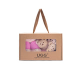 UGG Boots - Baby Booties Gift Set With Shearling Bear Beanie And Scarf