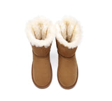 UGG Boots - Double Baily Short Back Bow Sheepskin Women Boots