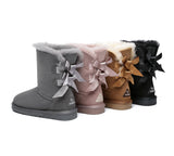 UGG Boots - Double Baily Short Back Bow Sheepskin Women Boots