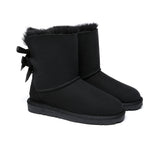 UGG Boots - Double Baily Short Back Bow Sheepskin Women Boots