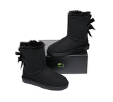 UGG Boots - Double Baily Short Back Bow Sheepskin Women Boots