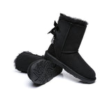 UGG Boots - Double Baily Short Back Bow Sheepskin Women Boots