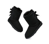 UGG Boots - Double Baily Short Back Bow Sheepskin Women Boots