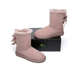 UGG Boots - Double Baily Short Back Bow Sheepskin Women Boots