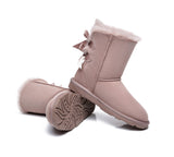 UGG Boots - Double Baily Short Back Bow Sheepskin Women Boots