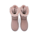 UGG Boots - Double Baily Short Back Bow Sheepskin Women Boots