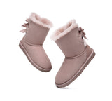 UGG Boots - Double Baily Short Back Bow Sheepskin Women Boots